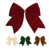 Christmas Bow 12PCS Velvet Flocked Style Christmas Tree Ornament Festive Holiday Home Decor Ornament Christmas