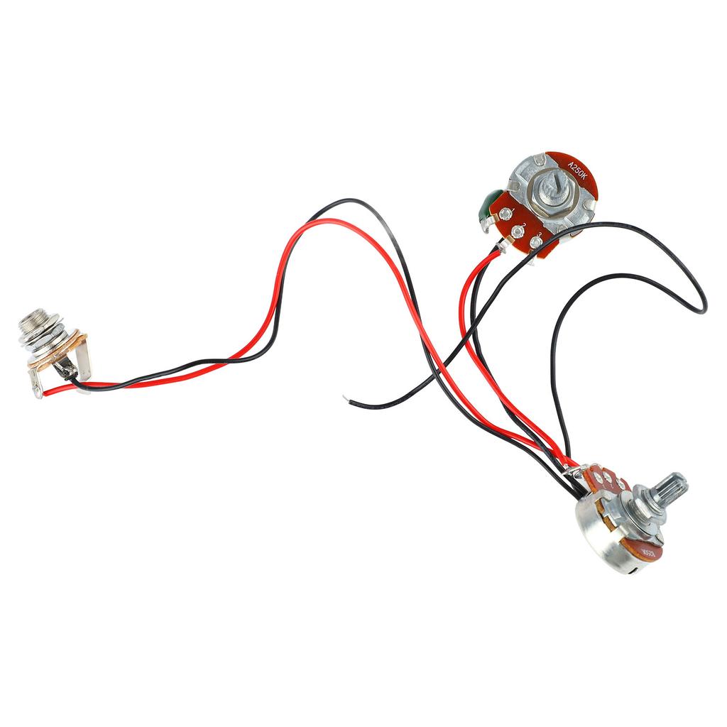 Bass Wiring Harness 250K B250K 1V1T Jack for Accurate Electric Guitar Parts Accessories