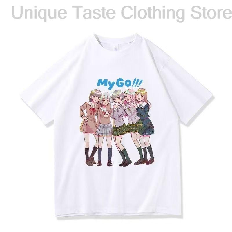 

BanG Dream Its MyGO T Shirt Cartoon Cute Rāna Kaname Takamatsu Tomori Anon Chihaya Soyo Nagasaki Print Short Sleeve Tshirt Tops S