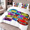 Geometry Dash 3Pcs Bedding Set Duvet Cover With Two Pillowcases For Bedroom Home Decoration