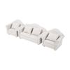 3Pcs 1:12 Mini Doll House Plaid Sofa Cushion Set Accessory Room Furniture ToyWhite