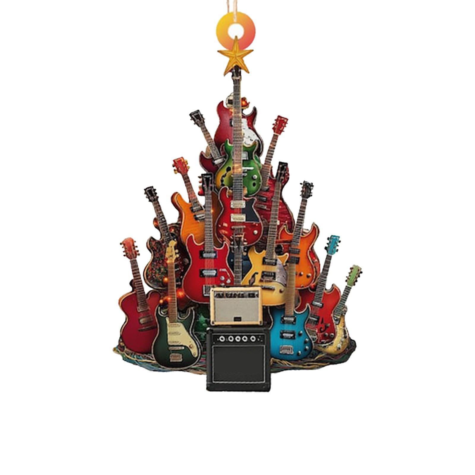 

Интересный Подвесной Кулон, Украшения для Комнат, 2D Плоский Акриловый Новый Креативный Кулон в Виде Гитары One Size