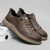 Luxury Brand Mens Flats Sneakers High Quality Genuine Leather Loafers Casual Shoes Lace Up Oxford Comfort  Outdoor Jogging Shoes