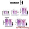 2pcs, 2D FLAT PRINTING Curtains (Without Rod) Wisteria Bliss Chic Chic Curtains Polyester Easy Install Curtains Room Decor
