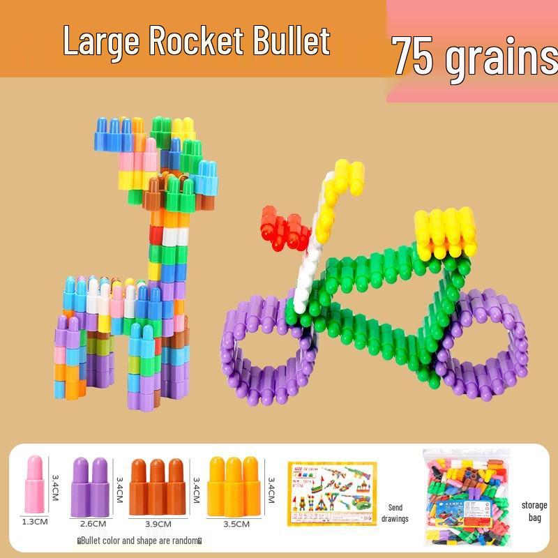 Large Plastic Rocket Building Blocks for Boys Ages 3-6