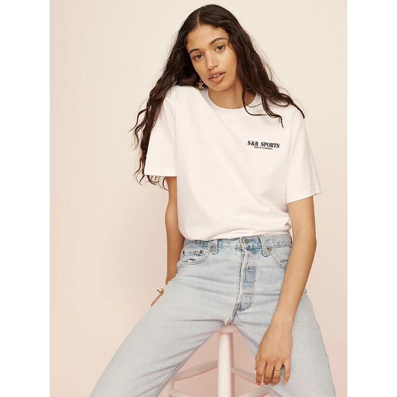 Pure Cotton White Shoulder Short-Sleeved T-shirt for Women 2025 New Arrival Summer Plus Size Half Sleeve