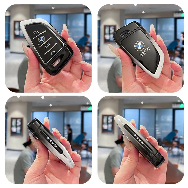 SQLI6 Car Key Case Cover Fob Keyring For BMW F30 F11 X3 F25 Serie 1 E39 X4 G20 X5 G05 F40 X6 F44 216 X1 G30 320i Car Styling