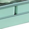 Bento Box Two Layers Green with Divider Food Grade Plastics Microwave Safe Lunch Container for