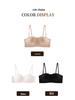 Women's Seamless Wire-Free Bandeau Bra with Detachable Straps, Anti-Slip Support, and Beautiful Back Design
