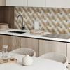 Glued PVC Panel with a Motif Perfect for the Hallway 100x50 cm Geometry in Earthy Shades