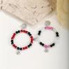 European Halloween Spider Heart Magnetic Couple Bracelet