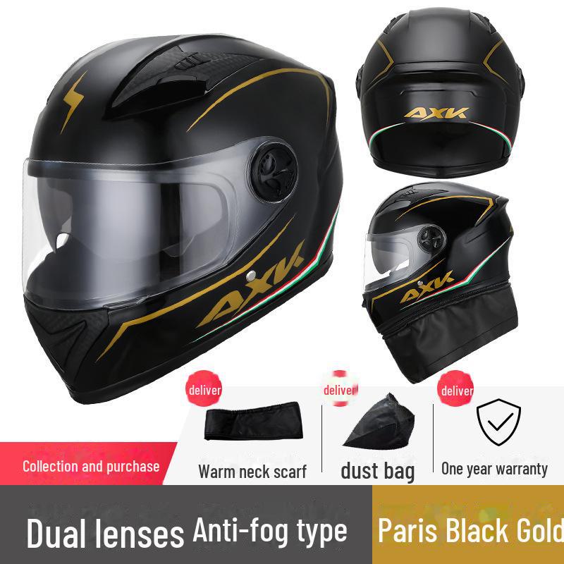 Men's Electric Bike Winter Full Helmet: Motorcycle Style, Safety Certified.