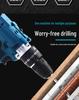 21V High-Power Brushed Lithium-Ion Hand Drill with Impact, Speed, & Three-Function Settings - Electric Drill Tool Set.