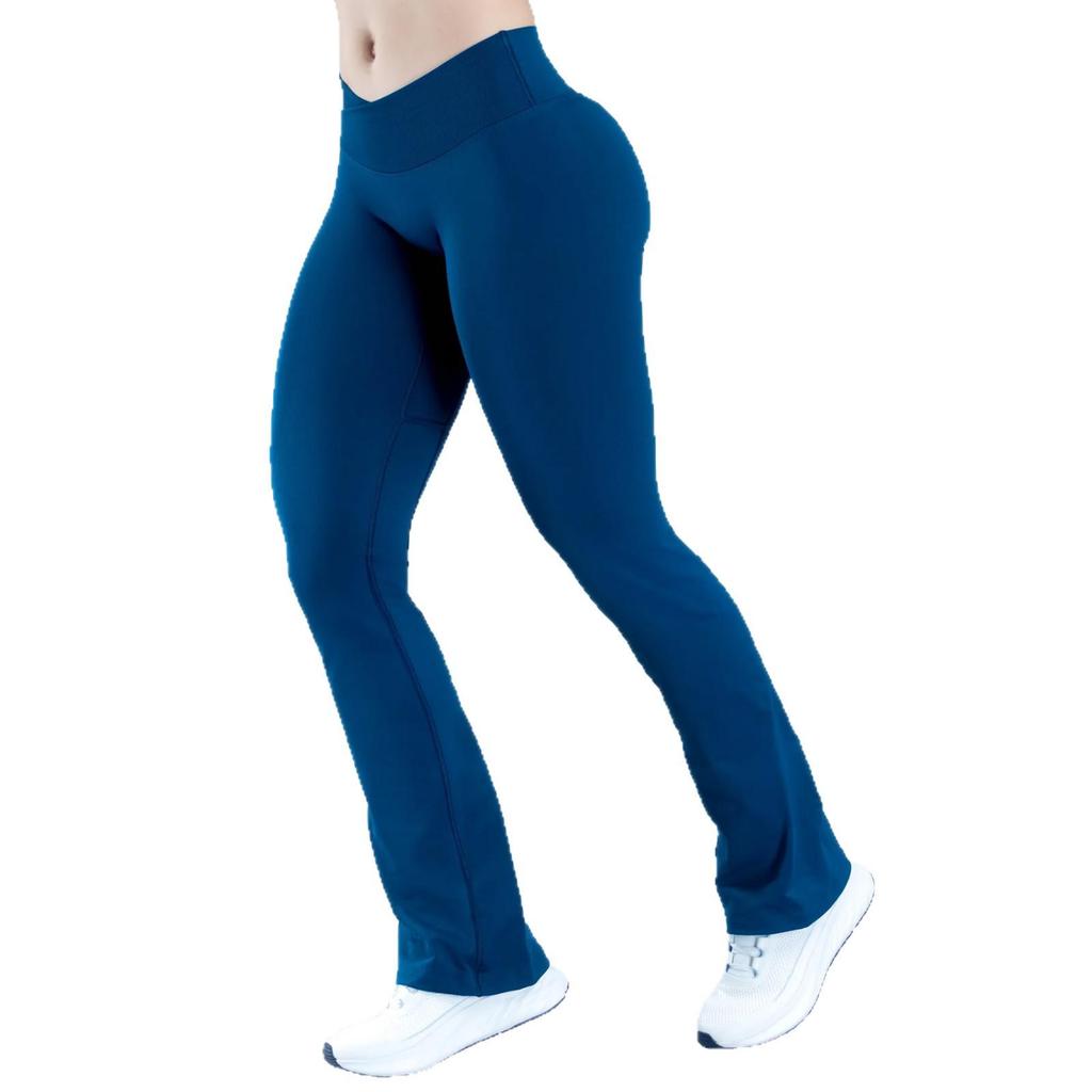 Seamless European-American Yoga Flare Pants: Cross Waist, Hip Lifting, Tight-Fit for Running, Cycling & Fitness