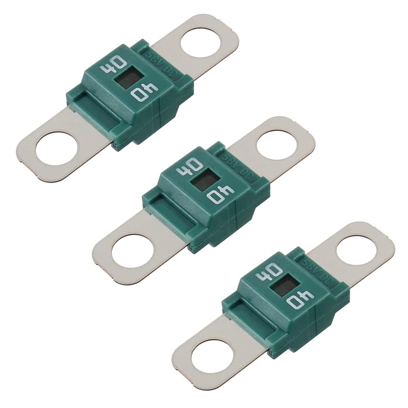 BOJACK AMI/Midi 50A High Current Fuse - Bolt-on Fuse 50 Amp for Cars, Trucks, Construction Vehicles, Buses, Caravans (Pack of 3)