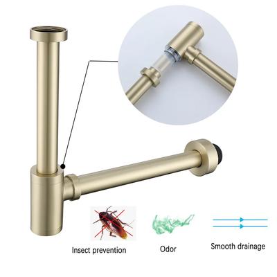 High Quality Bathroom Deodorization Insect Stopper P-Trap Bathroom Sink Siphon Drain Sewer Pipe Kit Bi-Material Drain Fitting