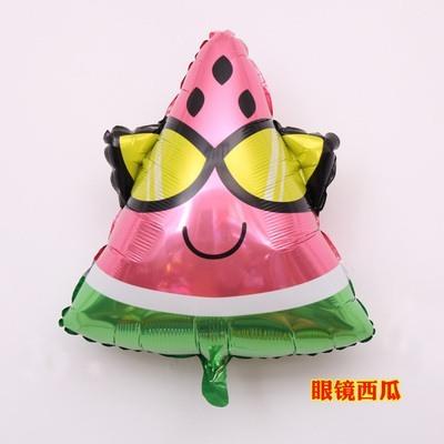 Glasses Sun Shaped Balloons Party Decorations Pography Props Watermelon Pineapple Summer Themed Aluminum Film Balloons