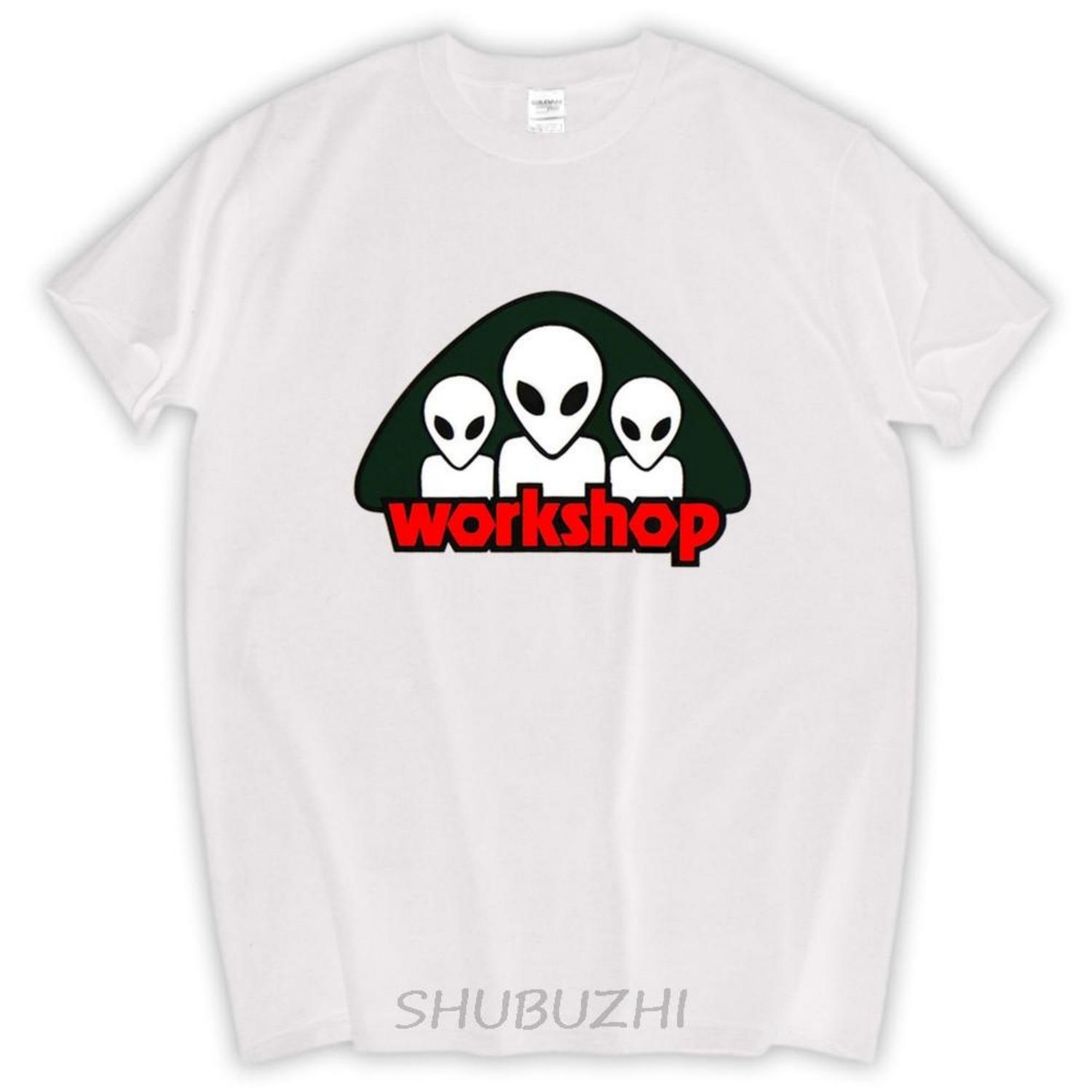 

New Alien Workshop Logo Crew Neck S Printed Men s White T-Shirt Size S-2XL Men T Shirt Print Cotton Short Sleeve T-shirt XXXXXL чорний