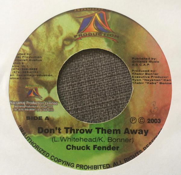 

7inch Record CHUCK FENDER MOSES I Dont Throw Them Away Whouee NONE Naciamaj Produc 2003 Jamaica Reggae Ska Dub Used