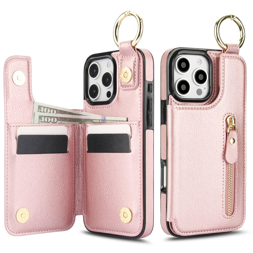 For iPhone 16 15 14 13 12 11 Pro Max 13 12 Mini X XS Max XR SE Wallet Case with Card Holder,Premium Leather Magnetic Clasp Cover