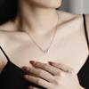 W Letter Necklace Women Luxury Small Group Design Sense Collar Chain Simple Temperament All Matching Trend