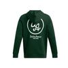 Under Armour UA Icon Goin Under Letter Print Hoodie Men Hoodies Green 1387135-301