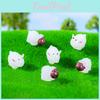 Kawaii Resin Sheep Figurines Glow In The Dark For Miniature Garden Decor