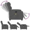 Vidaxl Reclining Massage Chair, Electric, Dark Grey, Fabric
