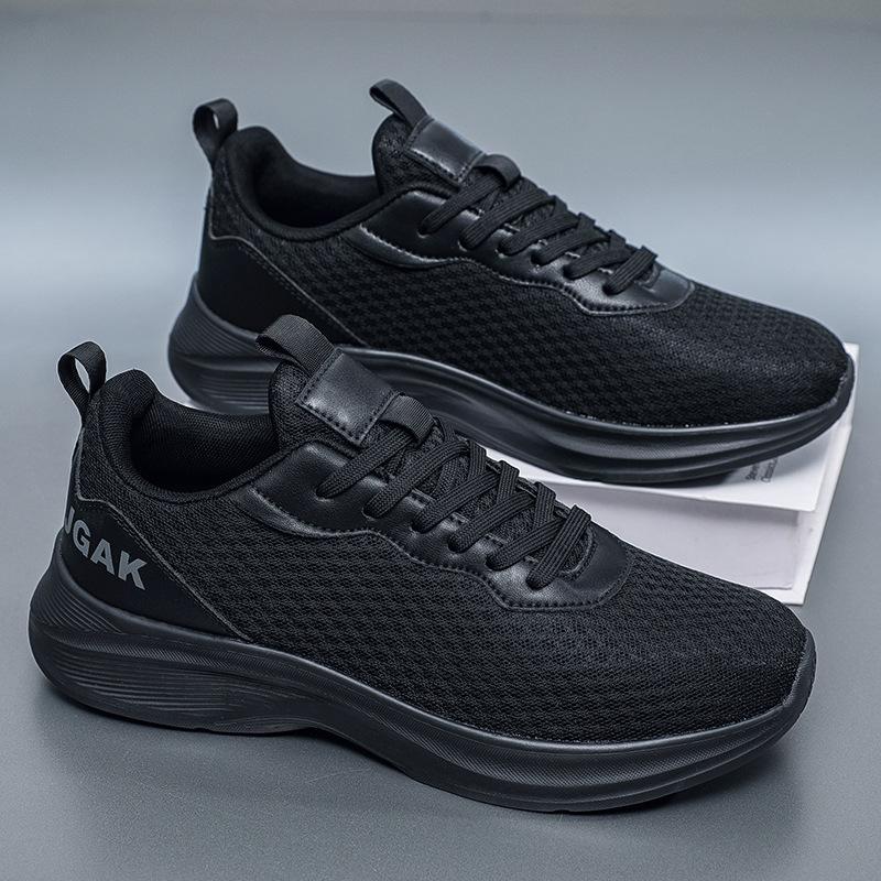 Large size men's shoes summer thin fly-woven sports shoes wide sole running shoes ultra-light and breathable mesh shoes men