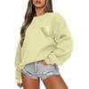 Women's Casual Fashion Round Neck Long Sleeve Sweatshirt With Pockets