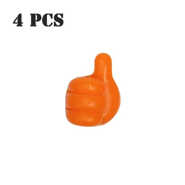 Neu 4 Stücke Multifunktionale Clip Halter Daumen Haken Draht Veranstalter Wand Haken Aufhänger Starke Wand Lagerung Halter Für Küche
