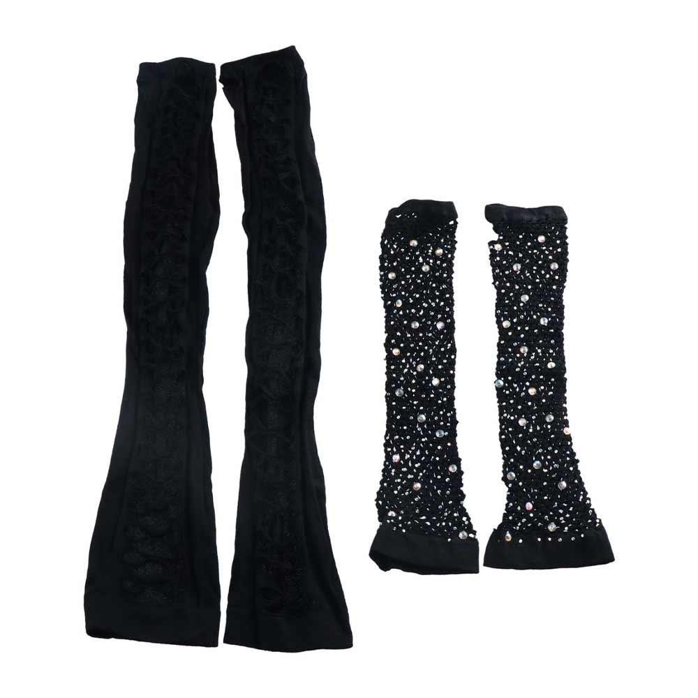 

Masquerade Mesh Gloves Long Gloves Rhineston Gloves Retro Evening Dress Accessories A