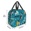Custom Cute Greyhounds Dog Lunch Bag Women Cooler Warm Insulated Lunch Box for Children School Fruit Fresh Storage Bag