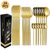 Portugal Stainless Steel 30-Piece Cutlery Set: Western Steak Knife, Fork, Spoon in Gift Box