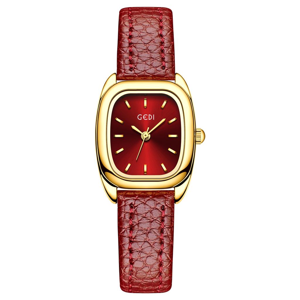 Relógio Cubo de Açúcar Minimalista Feminilidade Cinto com Fivela de Pino para Comutador Estilo Relógio de Quartzo Retro Relógio Quadrado Pequeno