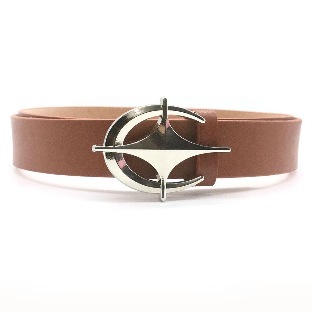 Fashion Crescent Star Buckle Belt for Women - Stylish All-Match Accessory