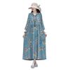 2026 Summer Retro Print Cotton & Linen Long Dress for Women