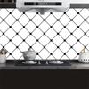 40cm Grid Oil-proof Sticker Kitchen Fireproof High Temperature Resistant Wall Sticker Self-adhesive Countertop Cabinet Wallpaper