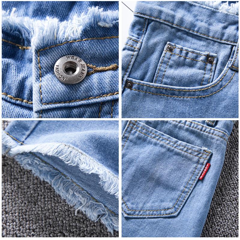 Kvinner Sexy høy midje jeans shorts sommer wide leg shorts dongeri shorts
