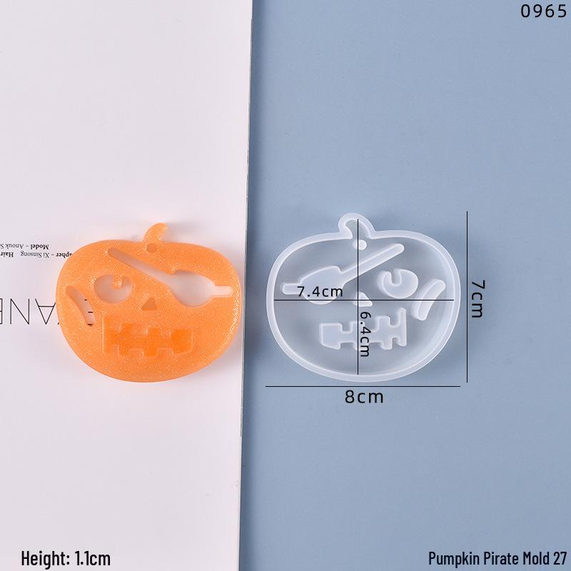 Poppy DIY Crystal Resin Mold: Halloween Pendant Series - Pumpkin & Ghost Silicone Mold