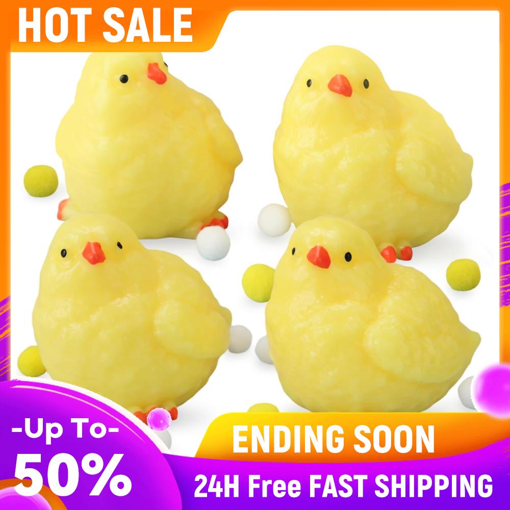 

4 PCS Handmade Fidget Chicken Sticky Squeeze Toys Fun Taba Chick Fidget Toys for Christmas Office Stocking Stuffer Gift China Mainland