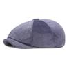 Octagonal Corduroy Striped Beret - Autumn/Winter Fashion Women's Hat