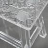 Nordic Furniture,Stone Patterned Acrylic Stool,Transparent Shoe Changing Stool,Creative Footstool,Leisure Seat Chair,Customized