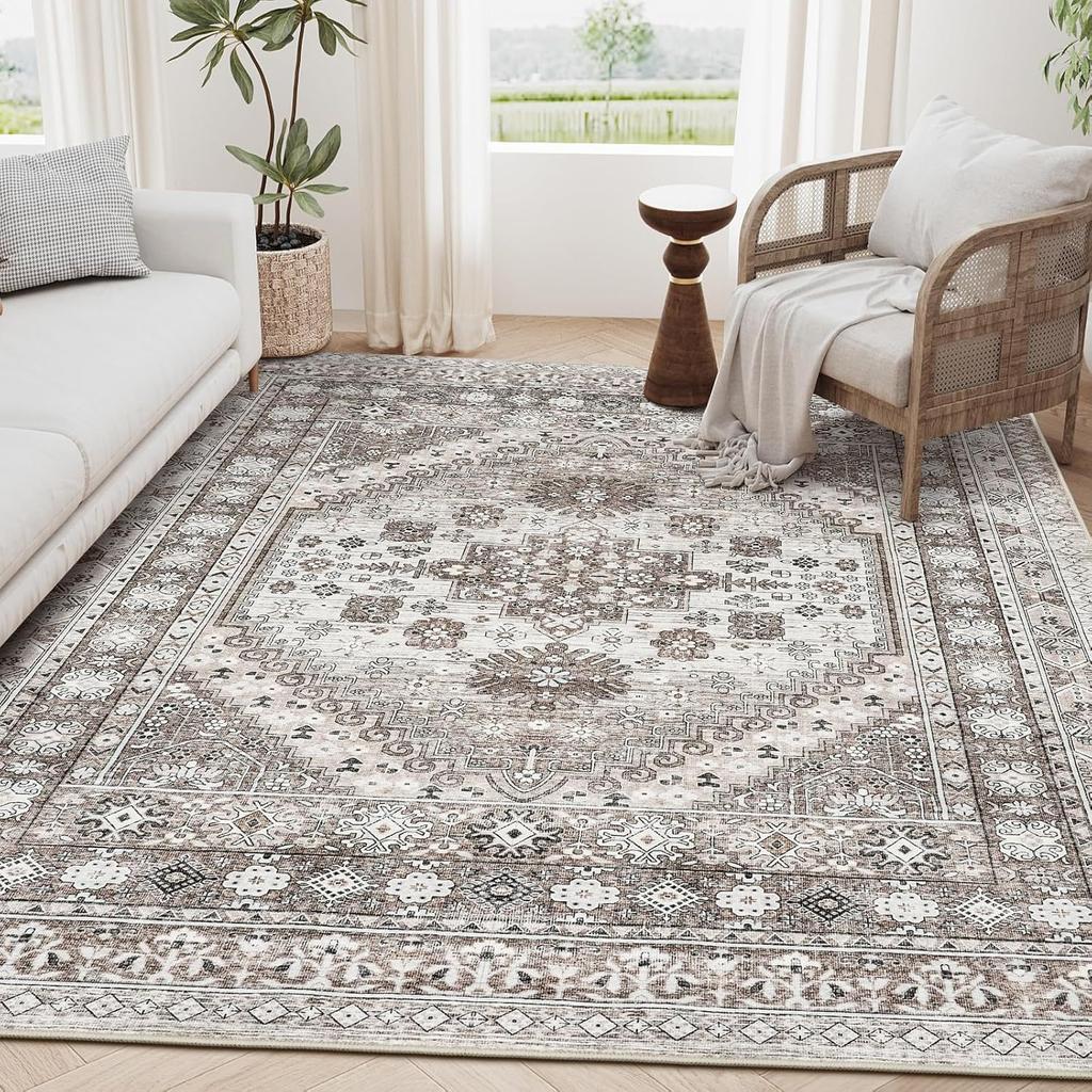 Retro Home Living Room Rug Large Size Non-slip Entrance Door Mats Easy Cleaning Soft Bedroom Carpet Decoration