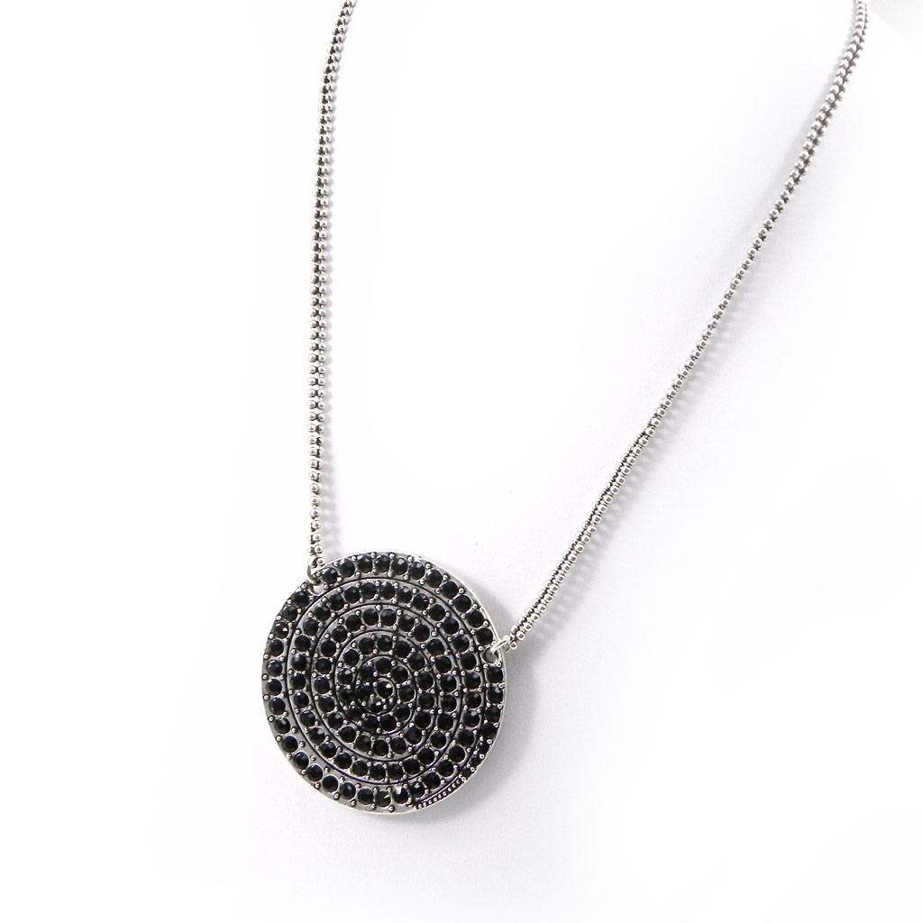 NOA [G8323] - Designer Necklace 'Sissi' Black White