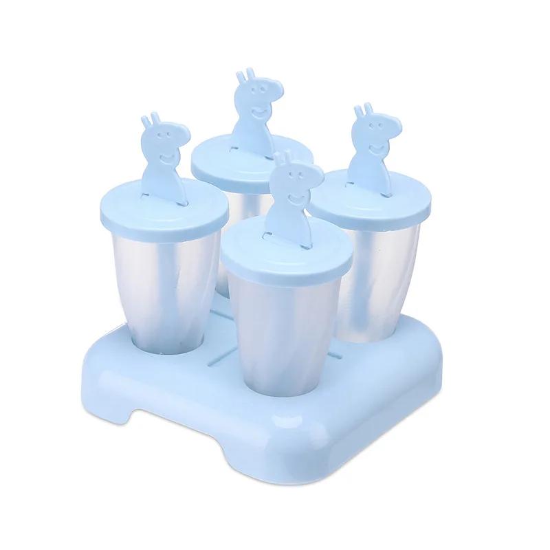 

Форма для мороженого на 4 ячейки, форма для эскимо, машина для приготовления мороженого своими руками, контейнер для льда с пластиковыми палочками, форма для эскимо, форма для кубиков льда, кухонные гаджеты