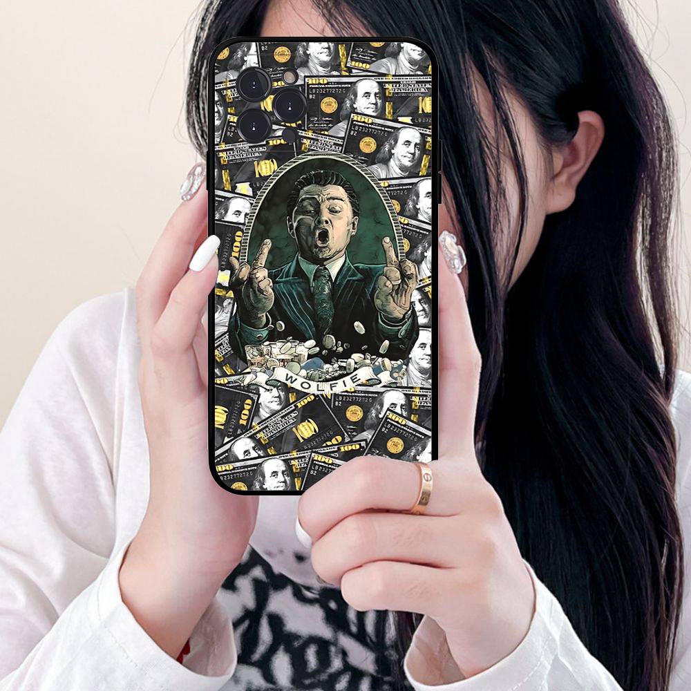 TV The W-Wolf Of W-Wall S-Street For Iphone 17 16 15 11 13 14 Pro Max Plus 12 Mini Black Shell Cover Phone Case