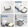 1pc Silicone Soap Dish with Automatic Drainage Tray for Kitchen Bathroom Sink Multi-purpose Dry Mat, Non-slip Sponge Rack, Soap Saver Mat