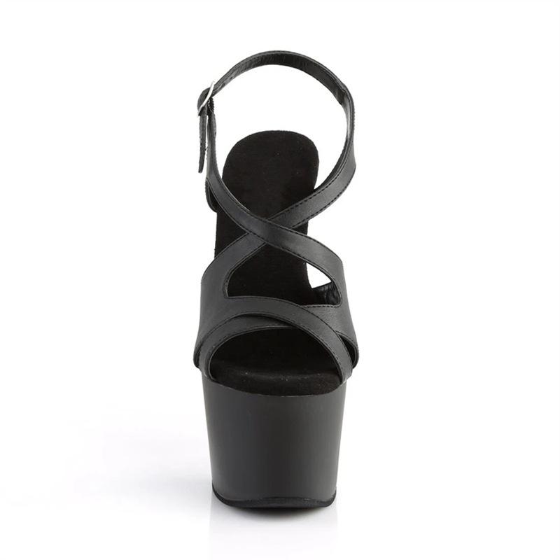 Mode Schnalle Erhöhung Schuhe Schwarz Spot Dünne Ferse Super High Heel Wasserdichte Tabelle 17CM Mode Sandalen YKC