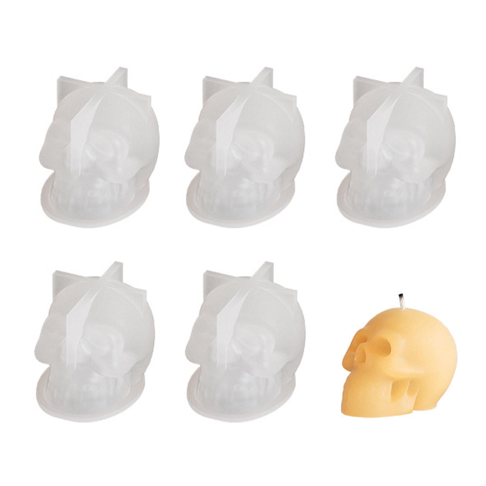 

3D череп силиконовая форма для свечей Хэллоуин гипсовая форма для мыла DIY инструмент для изготовления свечей браслет кулон брелок смоляные формы 5